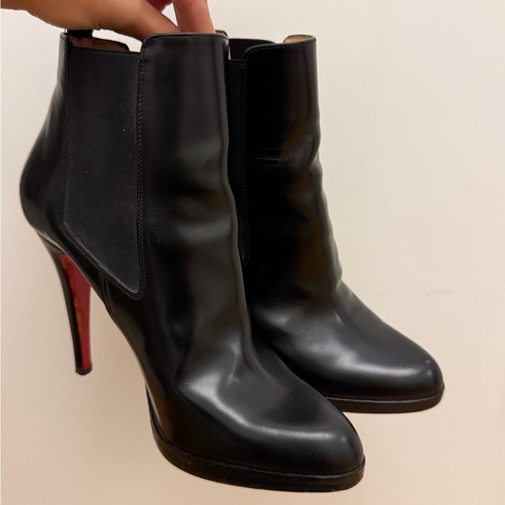 Christian Louboutin Black Heeled Boots 39 1/2